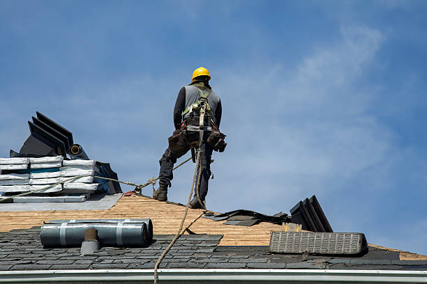 Professional Storm Damage Roof Repair technician working in Clockville, NY